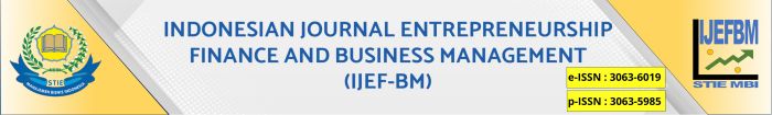 Vol. 2 No. 02 (2025): Indonesian Journal Entrepreneurship Finance and ... Entrepreneurship mba programs